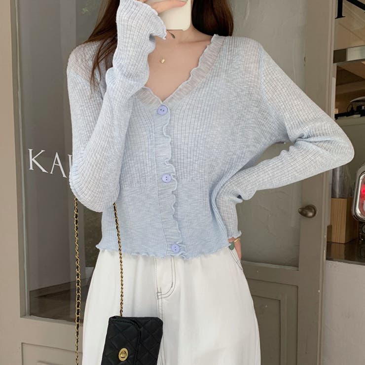 サマーカーディガン 透かし編み Vネックカーディガン | shoppinggo | 詳細画像19