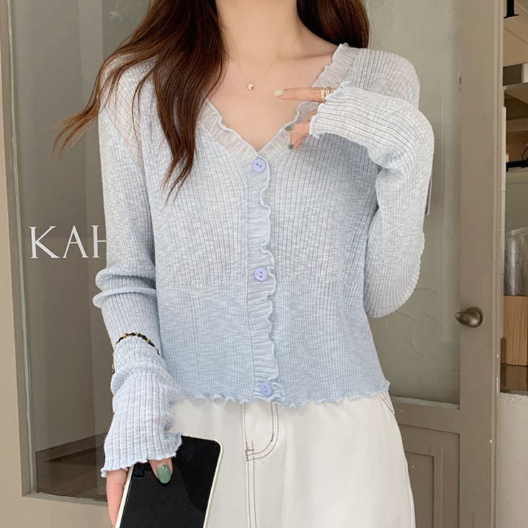 サマーカーディガン 透かし編み Vネックカーディガン | shoppinggo | 詳細画像22