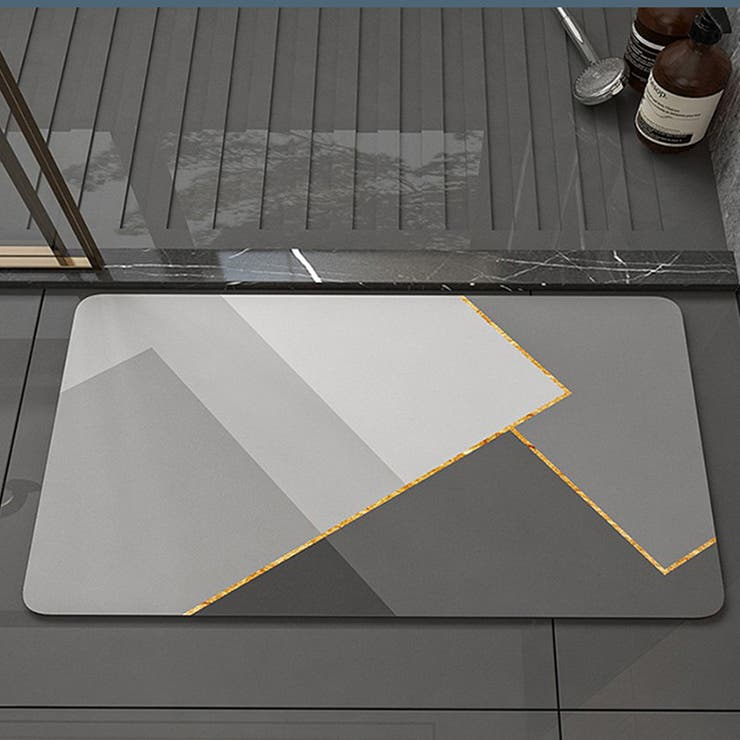 A02ライトグレー | バスマット 珪藻土 速乾 | shoppinggo