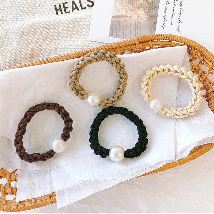 ヘアゴム パール おしゃれ ヘアアクセサリー リボン結び シンプル 髪留め | shoppinggo | 詳細画像3 