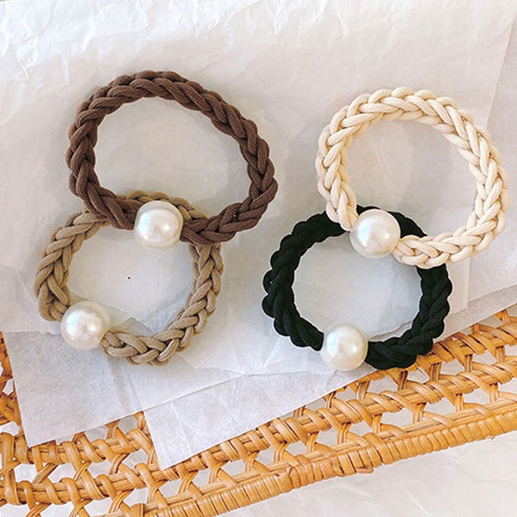 ヘアゴム パール おしゃれ ヘアアクセサリー リボン結び シンプル 髪留め | shoppinggo | 詳細画像4 