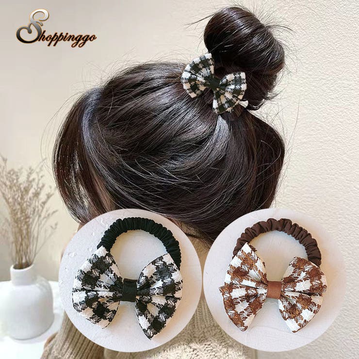 ヘアゴム 結び バイカラー おしゃれ ヘアアクセサリー シンプル 髪留め | shoppinggo | 詳細画像1 