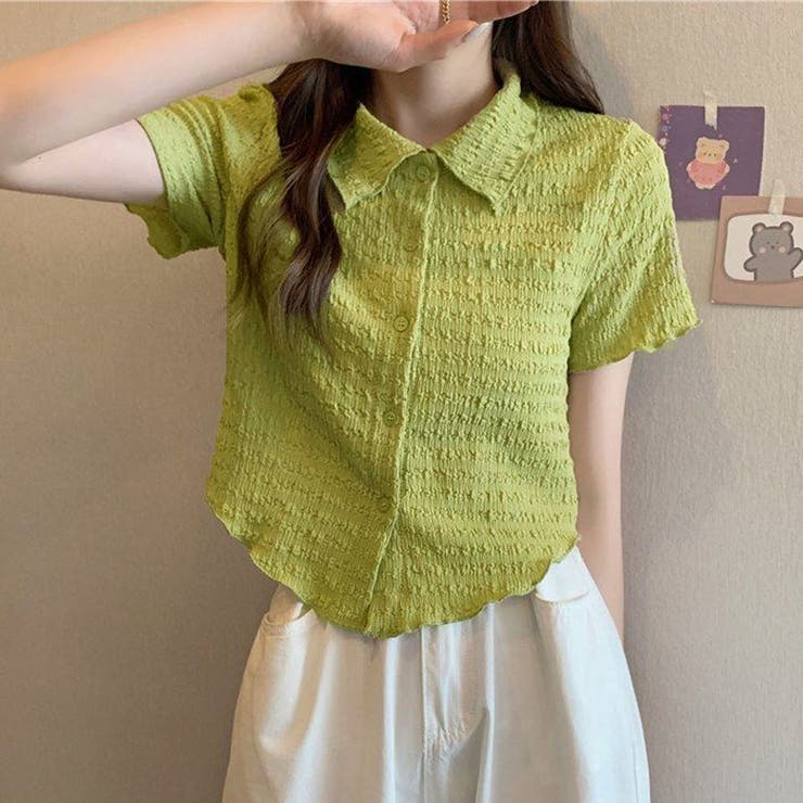襟付き半袖 Tシャツ tブラウス | shoppinggo | 詳細画像16 
