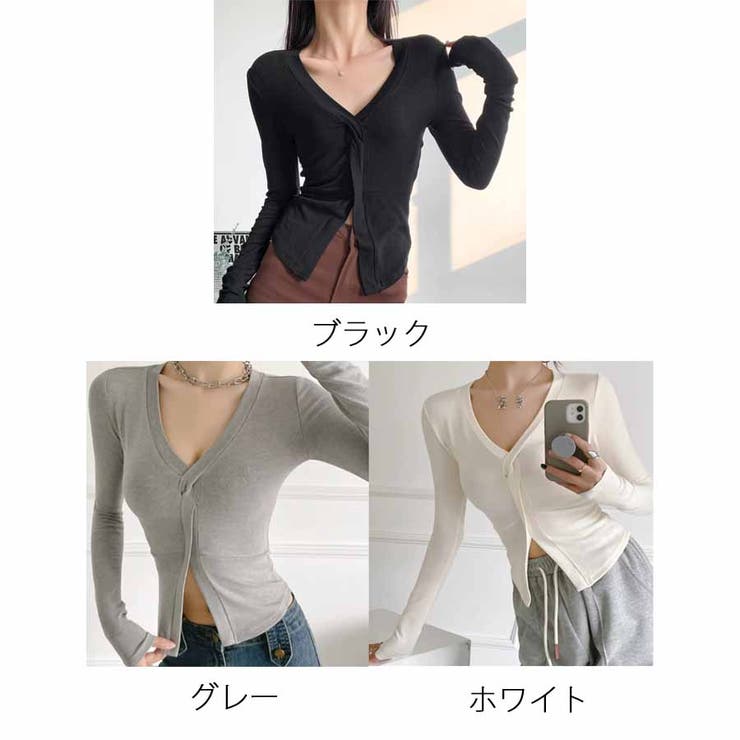 長袖Tシャツ へそ出し トップス | shoppinggo | 詳細画像2 