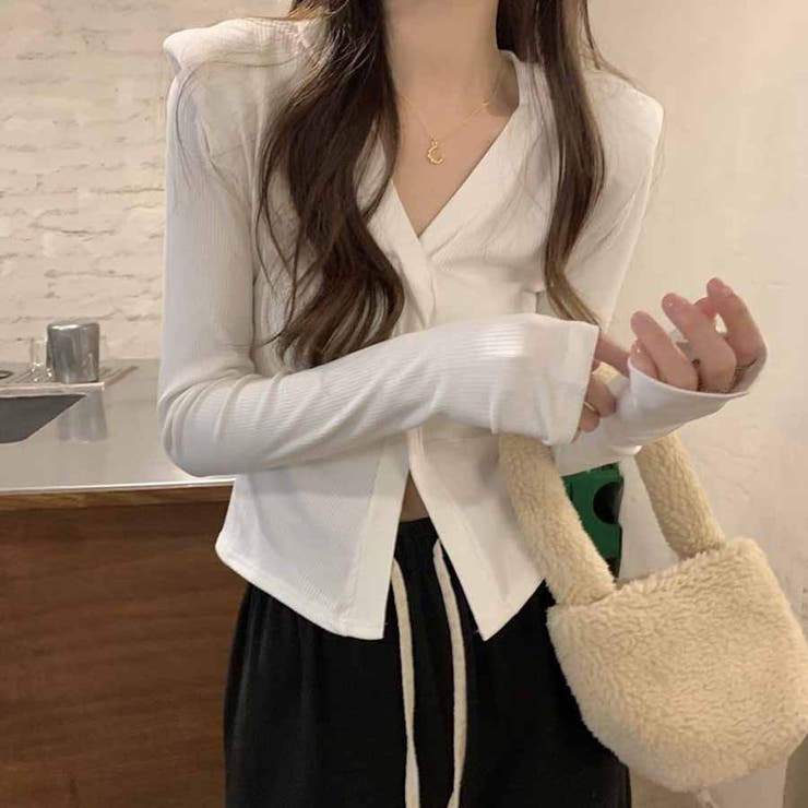 長袖Tシャツ へそ出し トップス | shoppinggo | 詳細画像7 