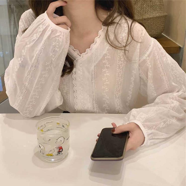 レディース花柄 刺繍ブラウス 春 | shoppinggo | 詳細画像2 