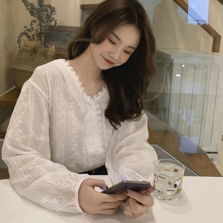 レディース花柄 刺繍ブラウス 春 | shoppinggo | 詳細画像3 