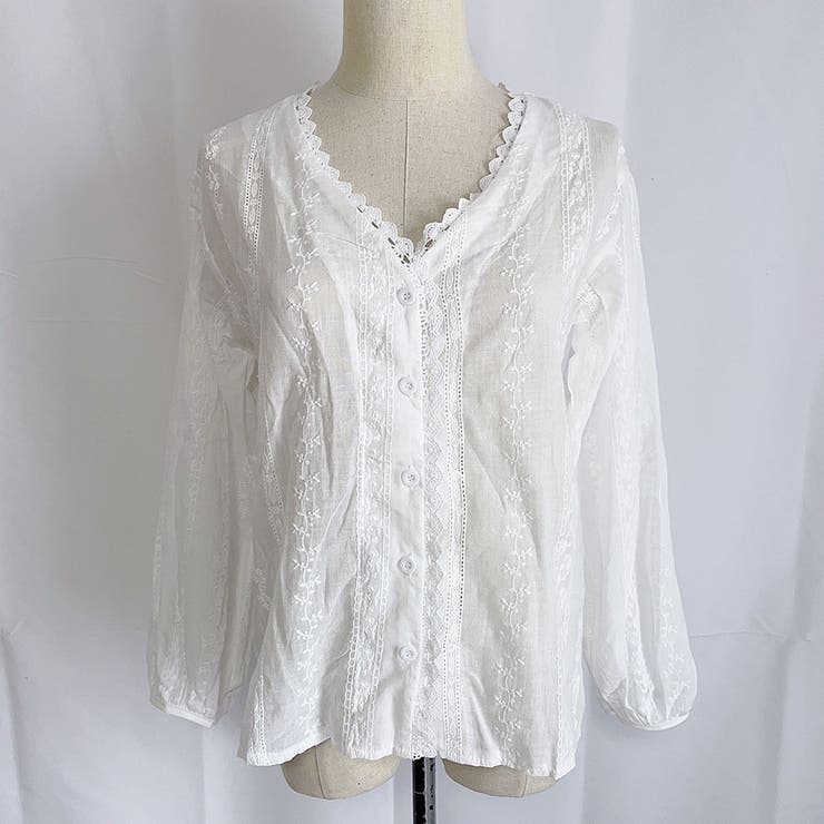 レディース花柄 刺繍ブラウス 春 | shoppinggo | 詳細画像6 