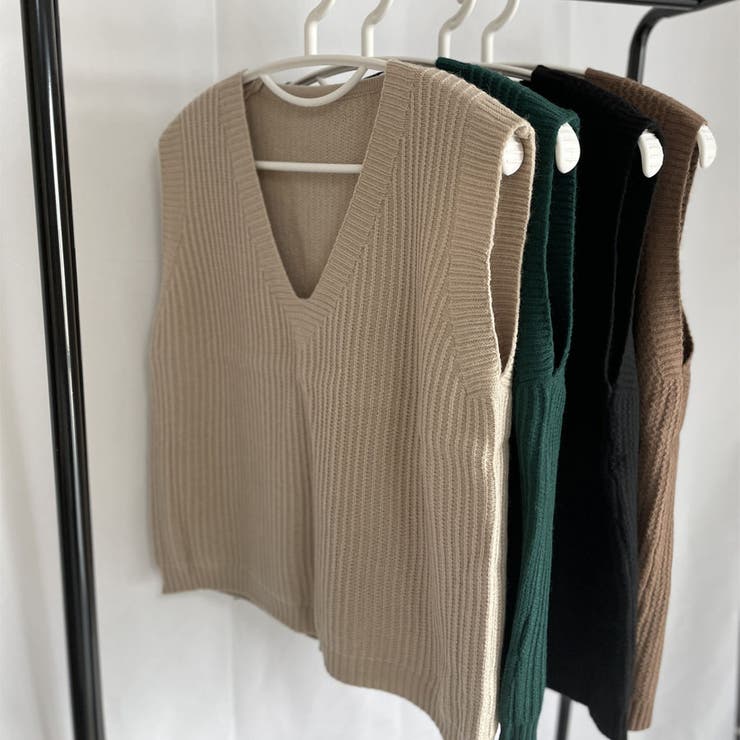 ニットベスト Vネック トップス | shoppinggo | 詳細画像15 
