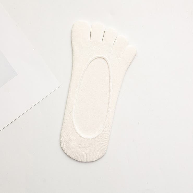 ホワイト | 5本指 ソックス  靴下 レディース無地 防臭 フットカバー 浅履き | shoppinggo