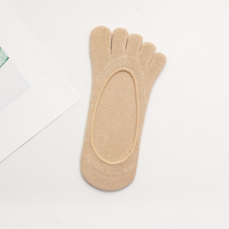 キャメル | 5本指 ソックス  靴下 レディース無地 防臭 フットカバー 浅履き | shoppinggo