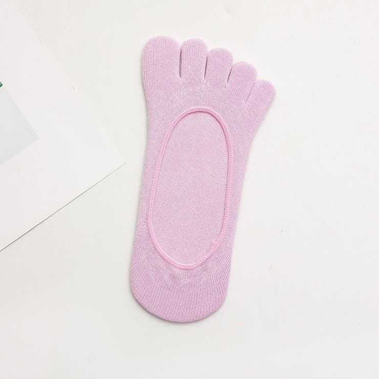 パープル | 5本指 ソックス  靴下 レディース無地 防臭 フットカバー 浅履き | shoppinggo