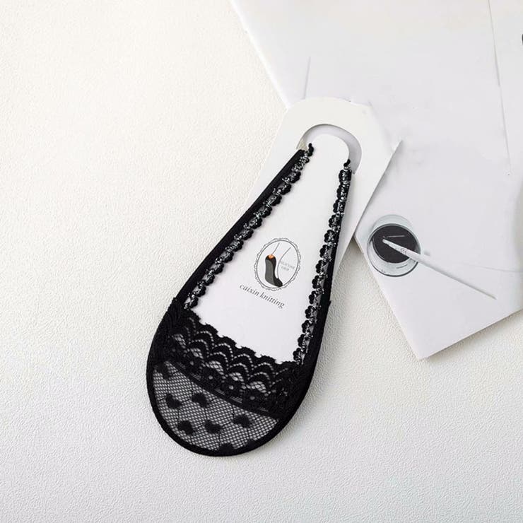 ブラック | つま先カバーソックス レース靴下 くつ下 | shoppinggo