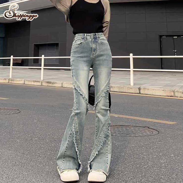 フレアパンツ デニムパンツ レディース | shoppinggo | 詳細画像1 