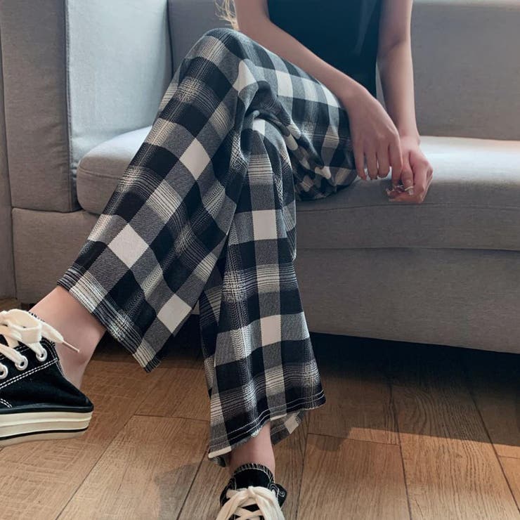 チェック柄パンツ ワイドパンツ レディース | shoppinggo | 詳細画像8 