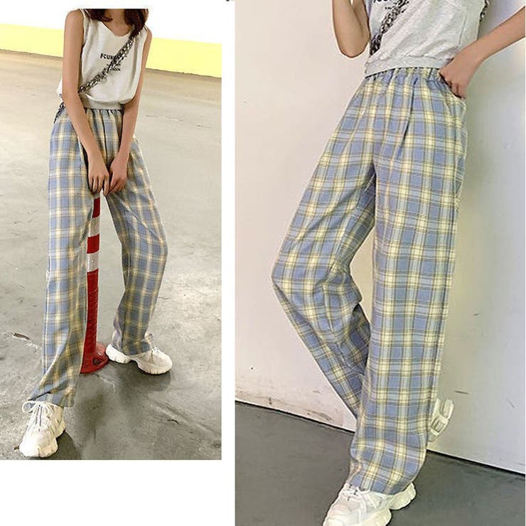 チェック柄パンツ ワイドパンツ レディース | shoppinggo | 詳細画像13 