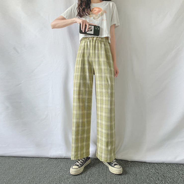 チェック柄パンツ ワイドパンツ レディース | shoppinggo | 詳細画像18 