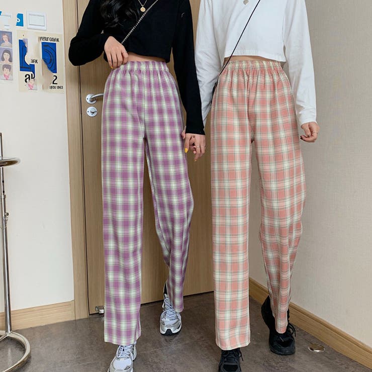 チェック柄パンツ ワイドパンツ レディース | shoppinggo | 詳細画像23 