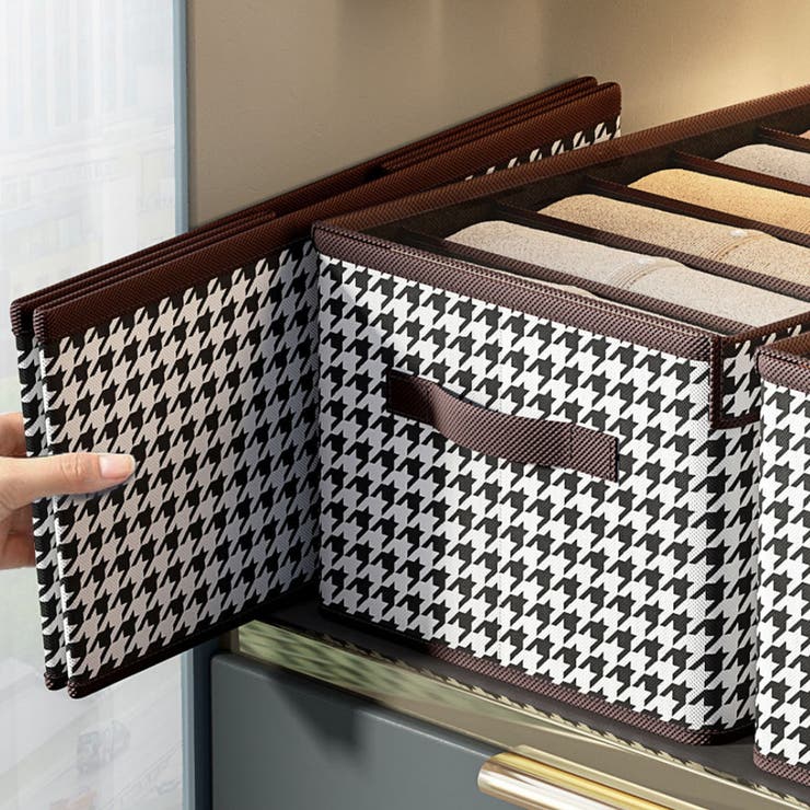 仕切り収納ケース 千鳥格子 チェック | shoppinggo | 詳細画像3 