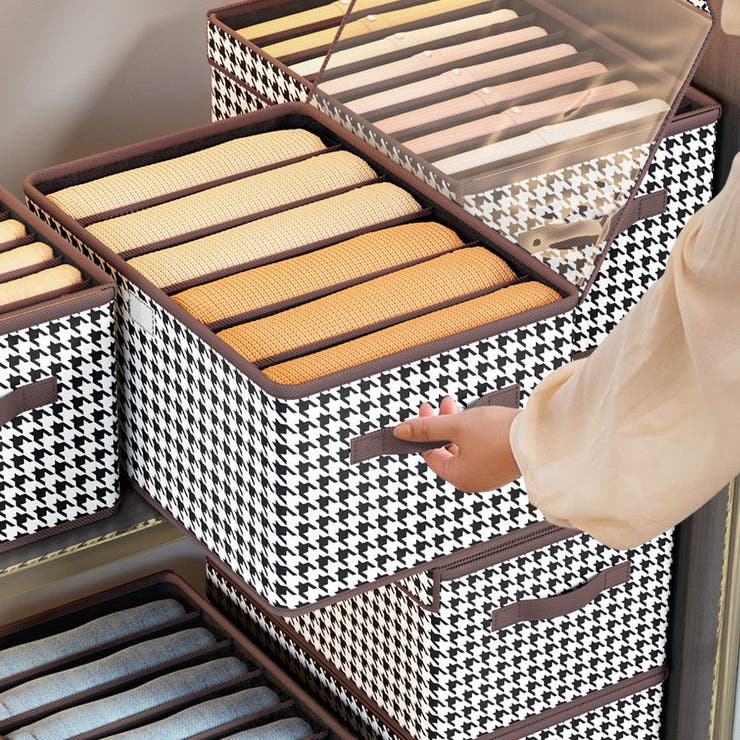 仕切り収納ケース 千鳥格子 チェック | shoppinggo | 詳細画像4 