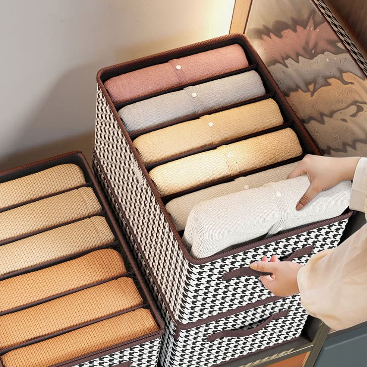 仕切り収納ケース 千鳥格子 チェック | shoppinggo | 詳細画像5 