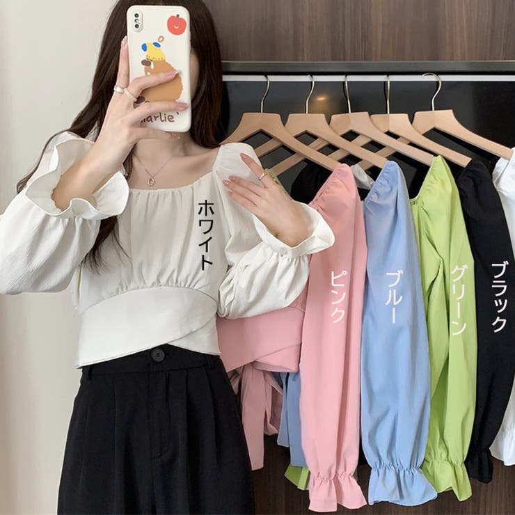 ブラウス バックリボン スクエアネック | shoppinggo | 詳細画像2 