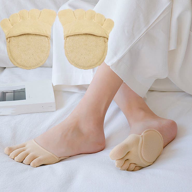 Aベージュ | つま先カバーソックス 靴下 くつ下 | shoppinggo