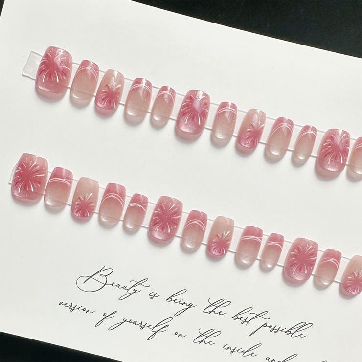 ピンク | ネイルチップ ショート 花火 | shoppinggo