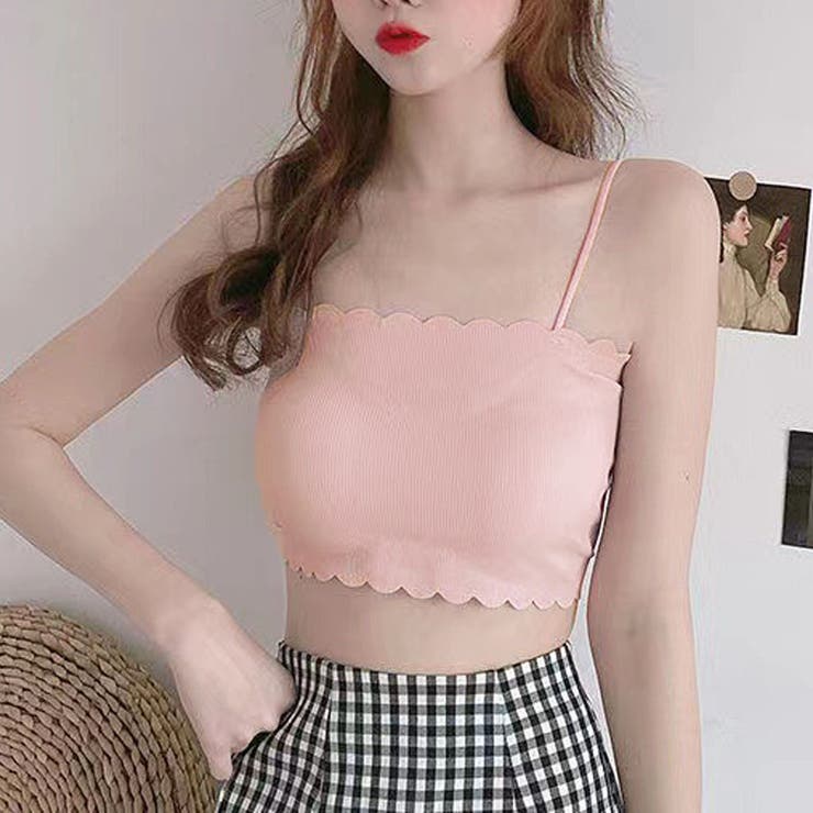 ピンク | キャミソール カップ付 キャミタンクトップ | shoppinggo