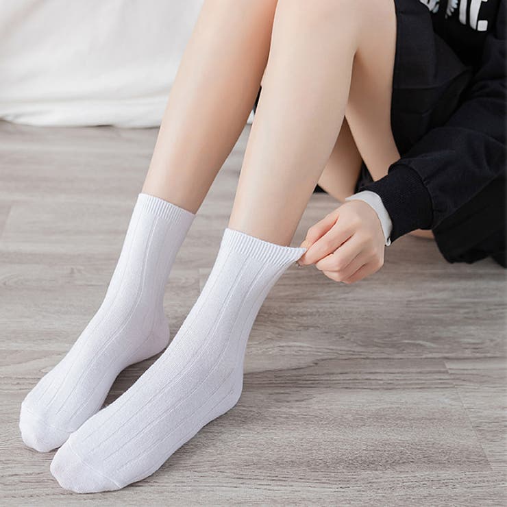 ホワイト | 冷えとり靴下 無地 ソックス おしゃれ かわいい ソックス | shoppinggo