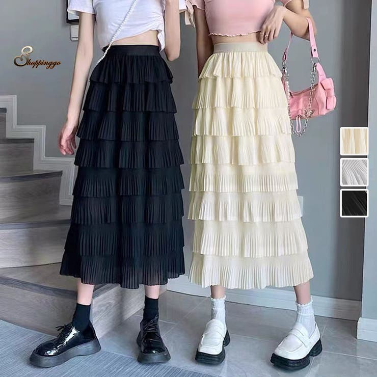ブラックフリルフレアスカート ジッパー 00s 体感M ダークコア ホラゲ グロッシーツイルエンボスフレアスカート
