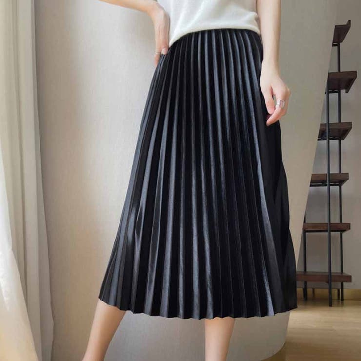 ブラック | スカート ロング プリーツスカート | shoppinggo