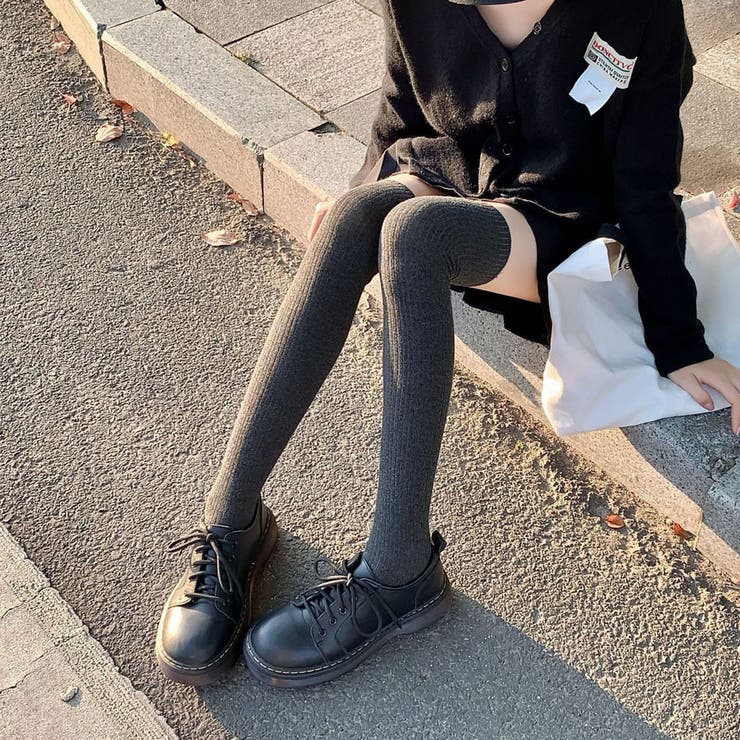 ニーハイソックス 縦リブ ストッキング | shoppinggo | 詳細画像11 