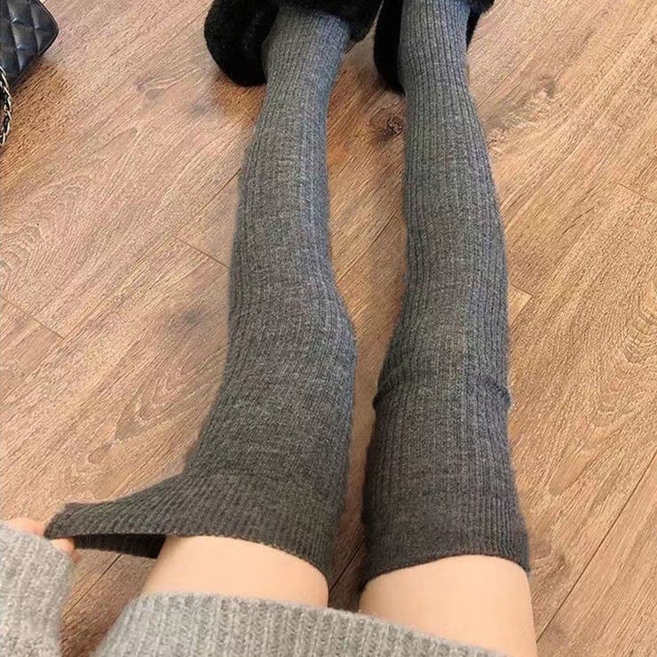 ニーハイソックス 縦リブ ストッキング | shoppinggo | 詳細画像17 