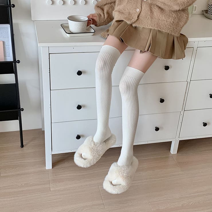 ニーハイソックス 縦リブ ストッキング | shoppinggo | 詳細画像20 