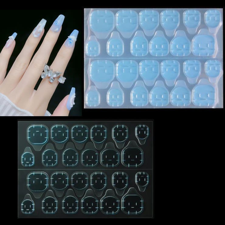 ブルー | ネイルチップ用 ネイル両面接着剤 強力 | shoppinggo