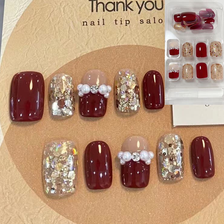 Z538WR | ネイルチップ ショート キラキラ | shoppinggo