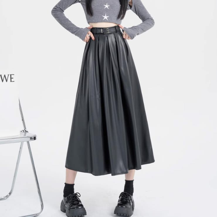 レザースカート レディース PUスカート | shoppinggo | 詳細画像11 