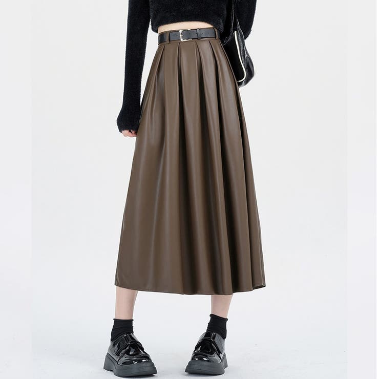 レザースカート レディース PUスカート | shoppinggo | 詳細画像15 