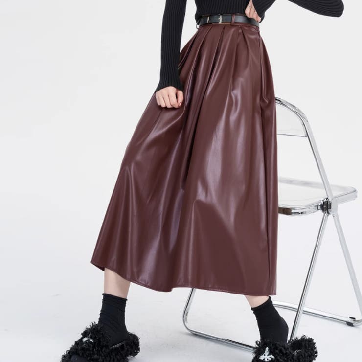 レザースカート レディース PUスカート | shoppinggo | 詳細画像21 