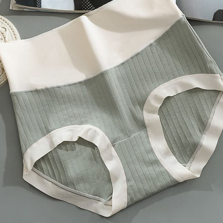 グリーン | ショーツ シームレス ハイウエストレディース プレーンショーツ 下着 女性 | shoppinggo