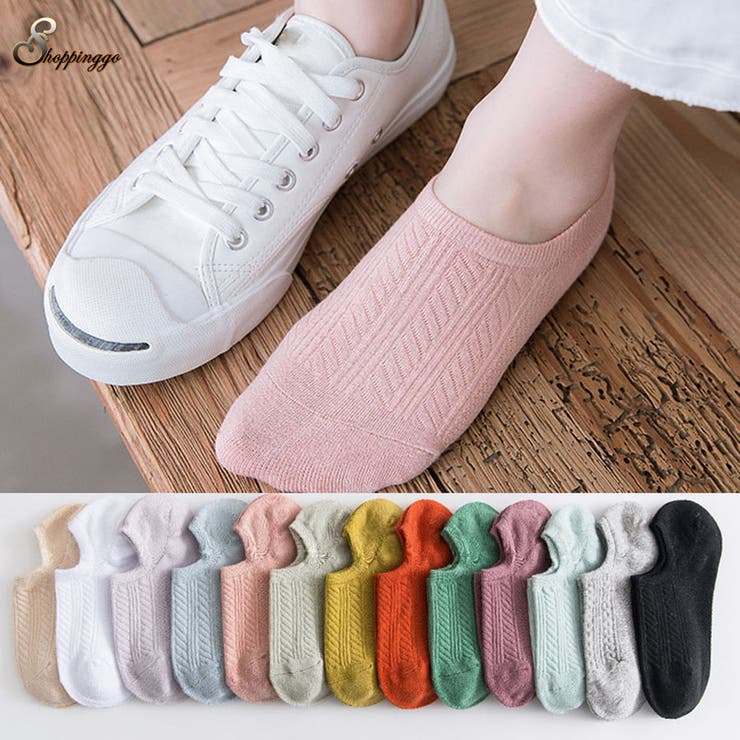 靴下フットカバーレディース スニーカー用 滑り止 | shoppinggo | 詳細画像1 