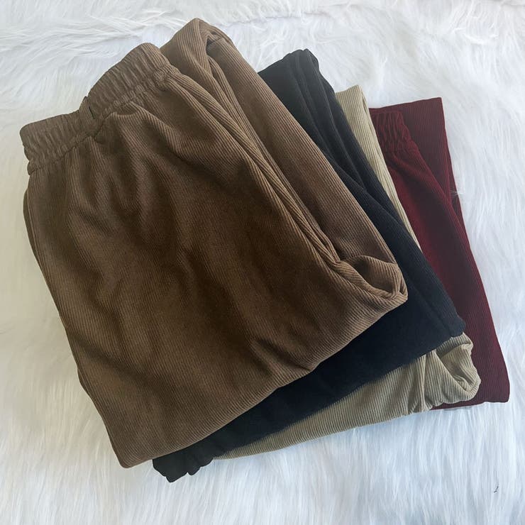 裏起毛パンツ ベルト付き ワイドパンツ | shoppinggo | 詳細画像3 