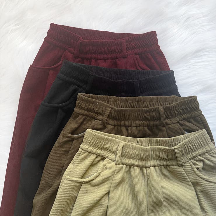 裏起毛パンツ ベルト付き ワイドパンツ | shoppinggo | 詳細画像4 