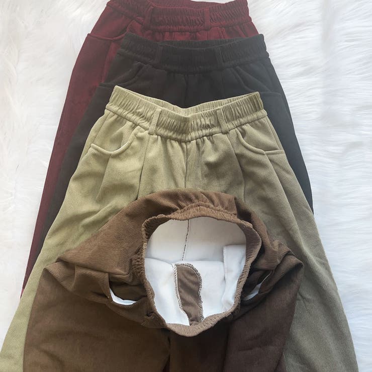 裏起毛パンツ ベルト付き ワイドパンツ | shoppinggo | 詳細画像5 