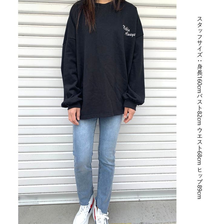 ロゴスウェット 刺繍入り韓国ロングTシャツ | shoppinggo | 詳細画像13 