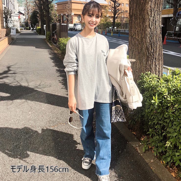 ロゴスウェット 刺繍入り韓国ロングTシャツ | shoppinggo | 詳細画像18 
