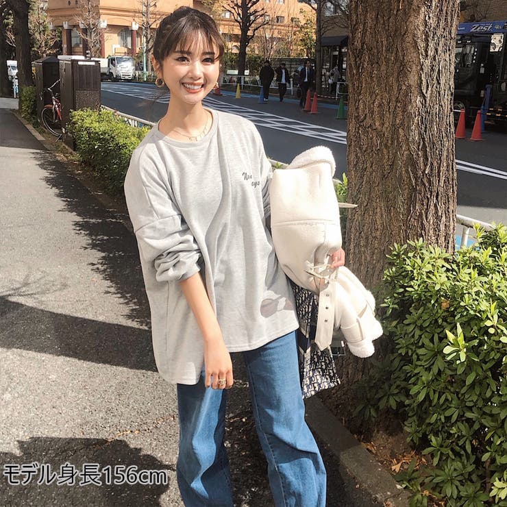 ロゴスウェット 刺繍入り韓国ロングTシャツ | shoppinggo | 詳細画像19 
