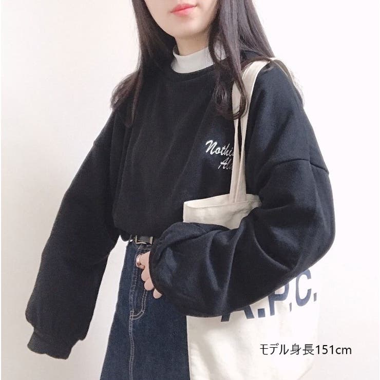 ロゴスウェット 刺繍入り韓国ロングTシャツ | shoppinggo | 詳細画像22 