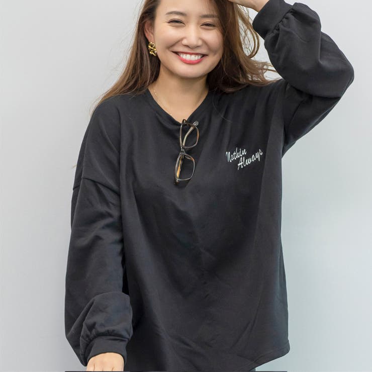 ロゴスウェット 刺繍入り韓国ロングTシャツ | shoppinggo | 詳細画像25 